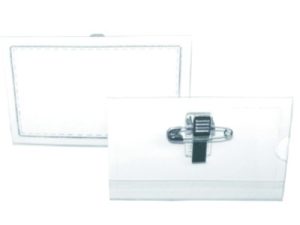 Portacredencial con broche