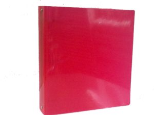 Carpeta con 3 aros de plástico transparente