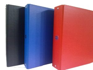 Carpeta con 3 aros forrada de fibra color