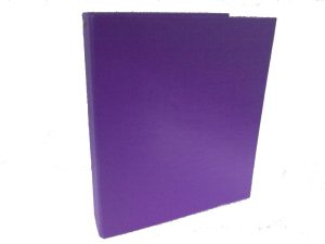 Carpeta con 3 aros forrada de fibra color