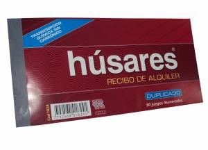 Recibo de alquiler Husares con duplicado 1824