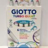 Marcador Giotto Turbo Giant Pastel x6