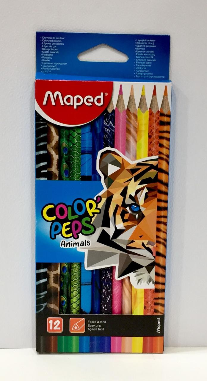 Lápices de colores Maped decorados x12