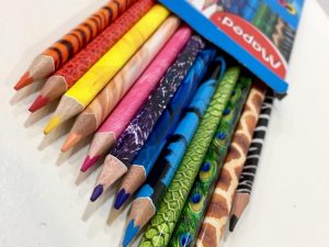 Lápices de colores Maped decorados x12