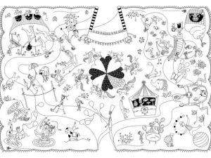 Lamina para pintar Mil Mundos gigante