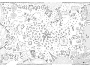 Lamina para pintar Mil Mundos gigante