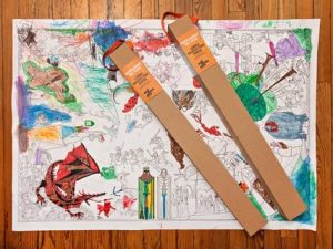 Lamina para pintar Mil Mundos gigante