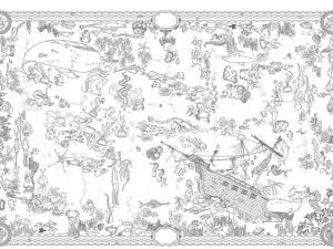 Lamina para pintar Mil Mundos gigante