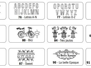 Stencil Eq grande 13x30cm