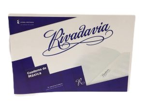 Cuaderno pentagramado música Rivadavia