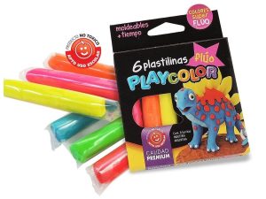 Plastilinas Fluo Playcolor x6