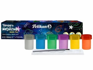 Temperas Pelikan metalizadas x6