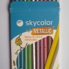 Lápices de color Skycolor x12 metalizado