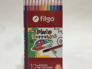 Lápices de colores Filgo x12 borrables