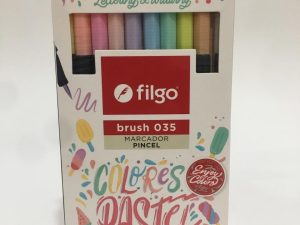 Marcadores Filgo punta pincel x10 pastel