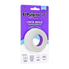 Cinta adhesiva bifaz El Pulpito 20mm x2mt
